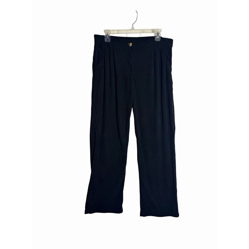 Halara Women’s Mid Rise Zipper Pocket Corduroy Casual Pants Size X-Large Black